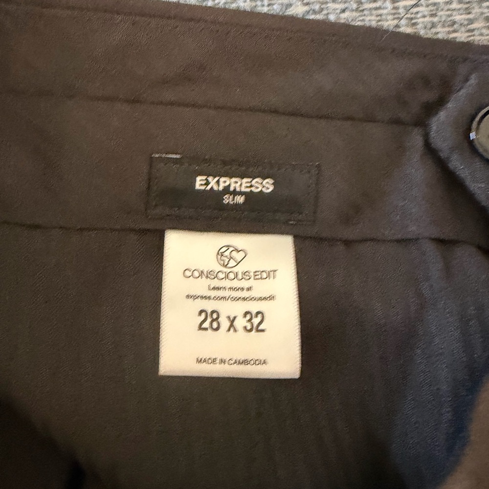 Express Slim Black Performance Stretch Wool-Blend Tuxedo Pant W28 L32 Like new - Picture 7 of 7